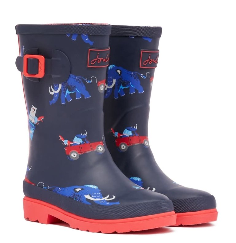 JOULES WELLY PRINT NAVY ANIMAL