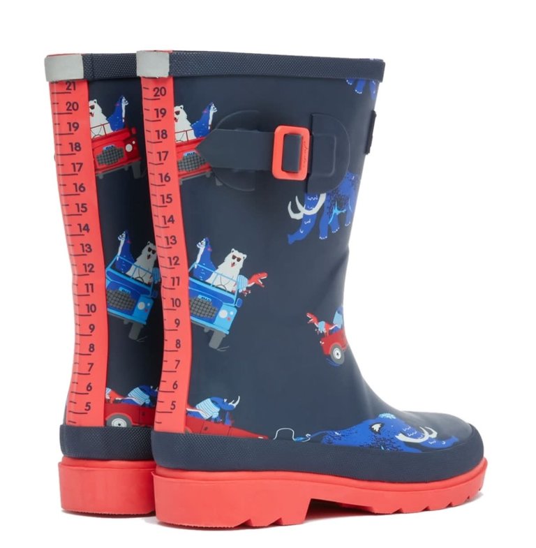 JOULES WELLY PRINT NAVY ANIMAL