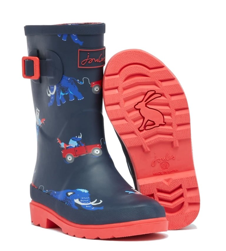 JOULES WELLY PRINT NAVY ANIMAL