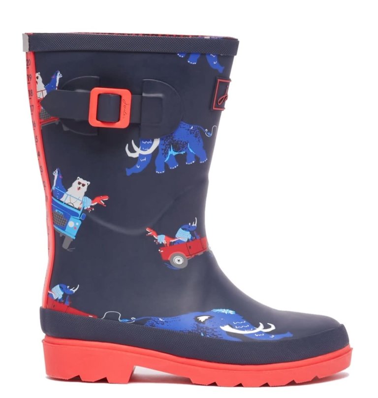 JOULES JOULES JNR WELLY PRINT NAVY ANIMAL