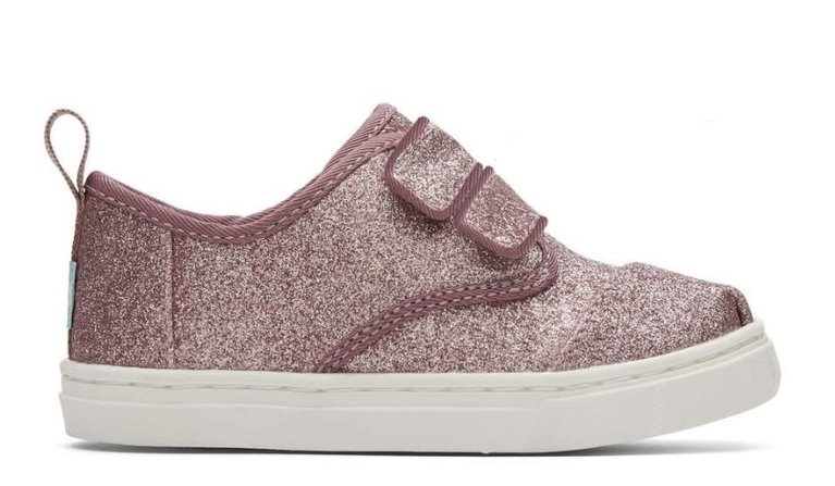 TOMS TOMS TINY CORDONNES SNEAKER CUPSOLE PINK GLITTER
