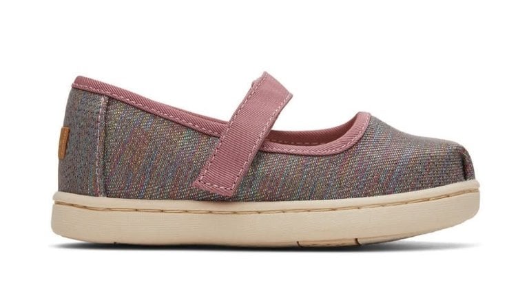 TOMS TOMS TINY MARY JANE RASBERRY MULTI GLIMMER