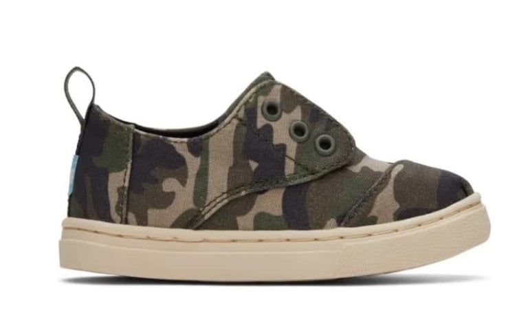 TOMS TOMS TINY CORDONES SNEAKER CUPSOLE MULTI CLASSIC CAMO PRINT