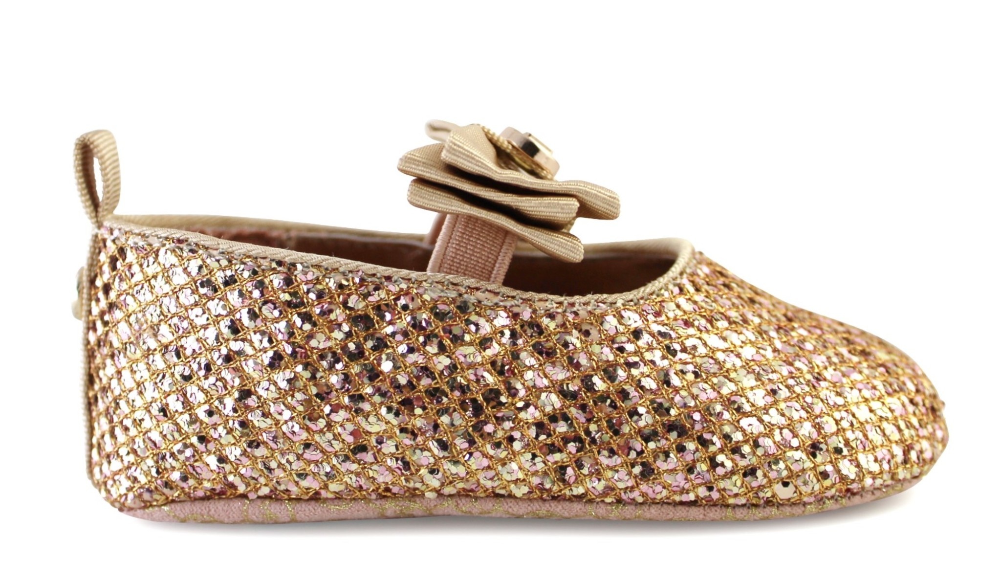rose gold baby shoes