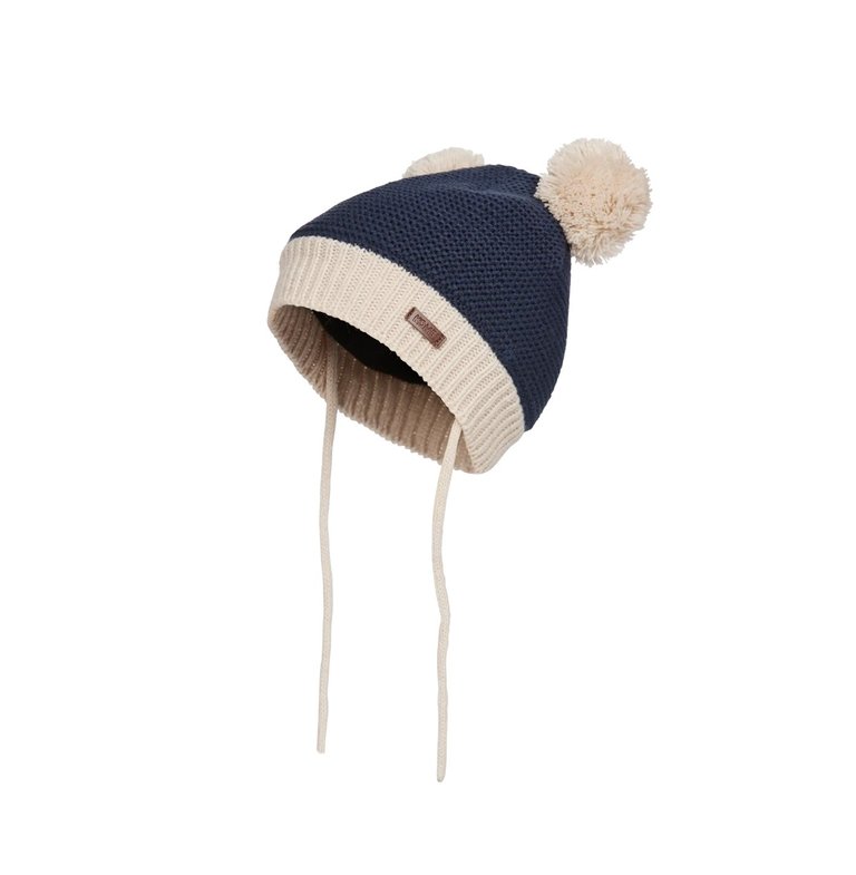 KOMBI Minnie Double Pom Pom Knit Toque - Infants Dark Navy