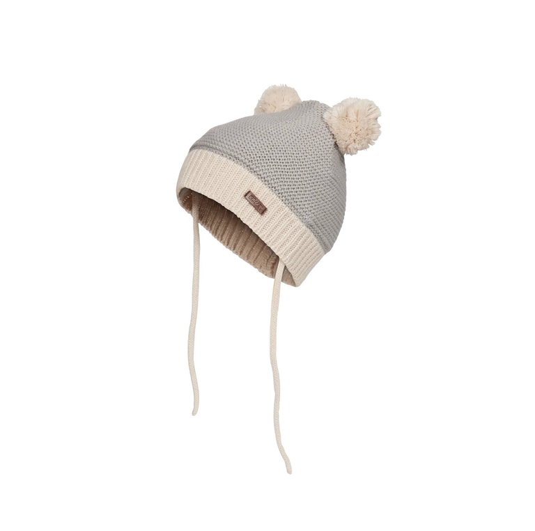 KOMBI Tuque Minnie en tricot avec double pompons - Bébés Platine