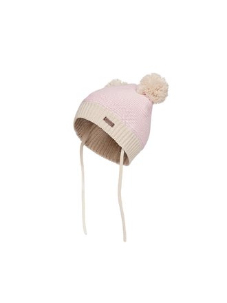 KOMBI Minnie Double Pom Pom Knit Toque - Infants Rose Shadow KOMBI Minnie Double Pom Pom Knit Toque - Infants Rose Shadow