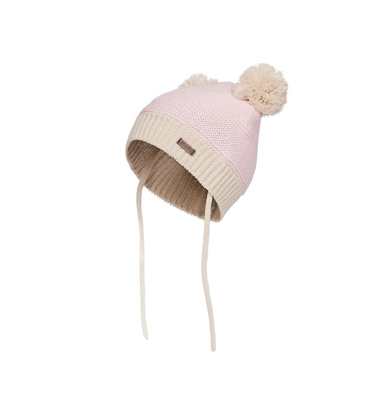KOMBI Tuque Minnie en tricot avec double pompons - Bébés Rose Ombre