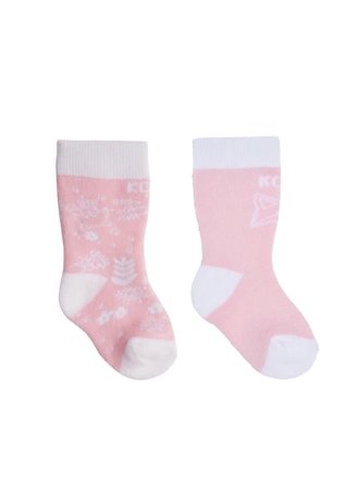 KOMBI Bas Adorable Paquet de deux - Bébés Rose Forêt KOMBI Bas Adorable Paquet de deux - Bébés Rose Forêt