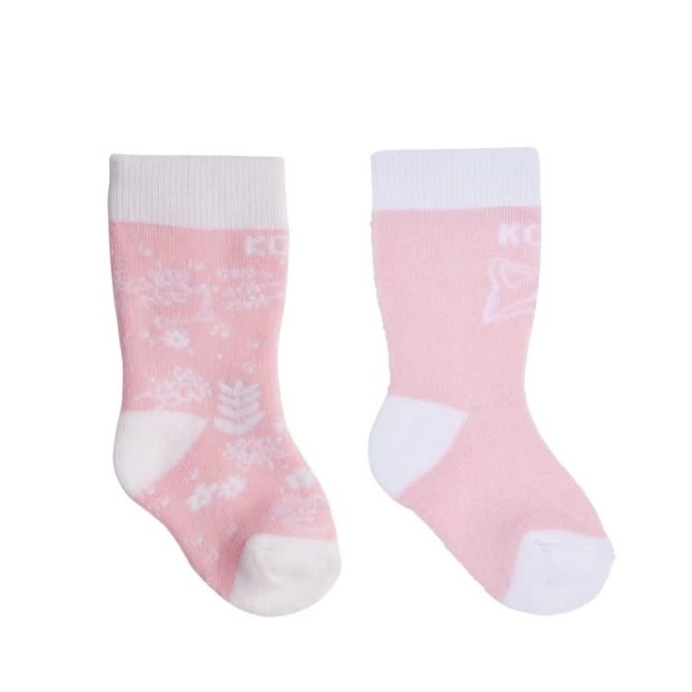 KOMBI Bas Adorable Paquet de deux - Bébés Rose Forêt