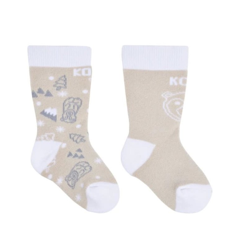 KOMBI Adorable Socks Twin Pack - Infants Bear Mountain