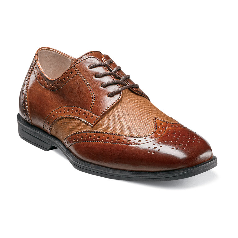 FLORSHEIM REVEAL WINGTIP JR COGNAC