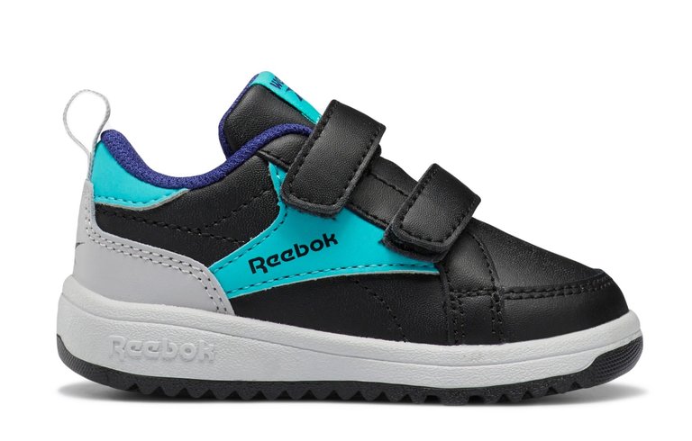 REEBOK GV8554 WEEBOK CLAPS LOW INF BLACK/TURQUOISE