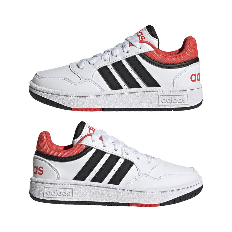 ADIDAS HOOPS 3.0  WHITE/BLACK/RED