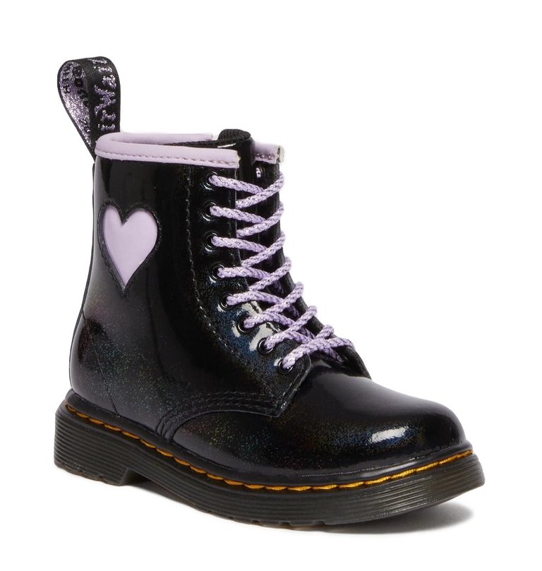 DR. MARTENS DR MARTENS 1460 T BLACK/LILAC GALAXY SHIMMER 30615035