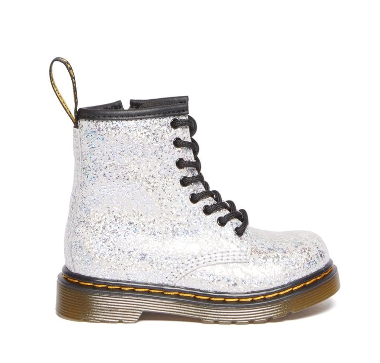 DR. MARTENS 1460  GREY DISCO CRINKLE