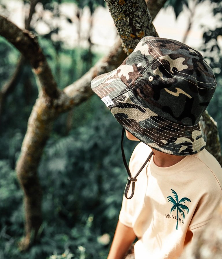 HEADSTER KIDS HEADSTER CAMO BUCKET HAT