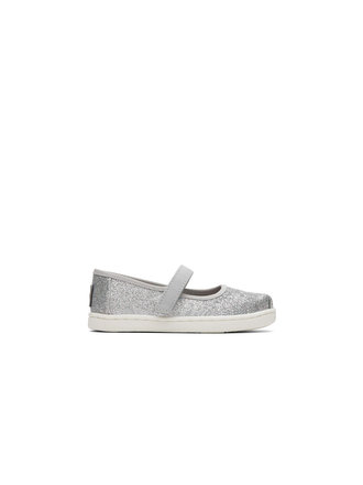 TOMS Tiny Mary Jane Glimmer Argent Irisé TOMS Tiny Mary Jane Glimmer Argent Irisé