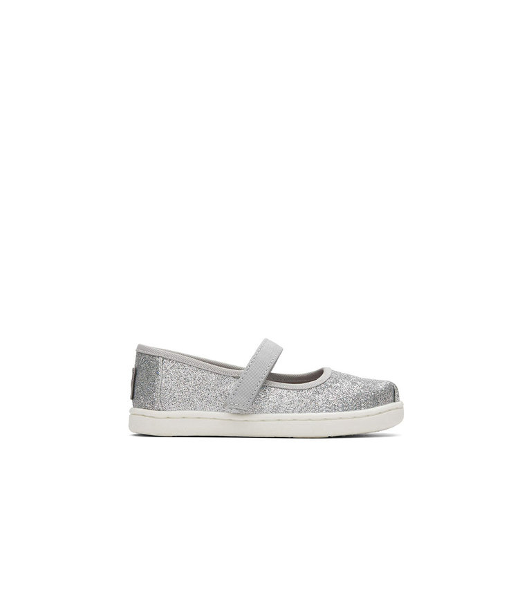 TOMS Tiny Mary Jane Glimmer Silver Iridescent  10011521