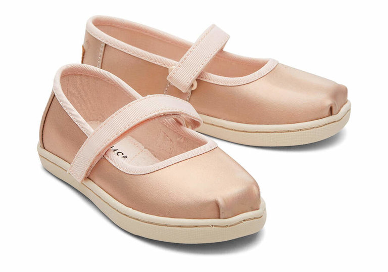 TOMS Tiny Mary Jane Metallic Rose Gold