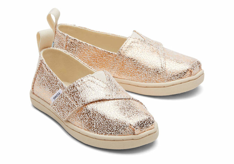TOMS Tiny Alpargata Foil Gold