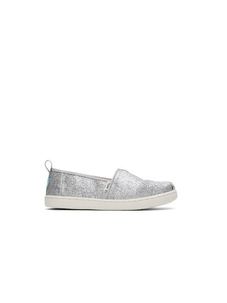 TOMS Youth Alpargata Glimmer Argent TOMS Youth Alpargata Glimmer Argent