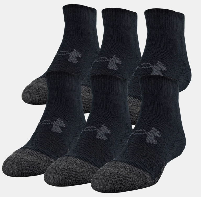 UNDER ARMOUR UNDER ARMOUR PERFORMANCE TECH CUSHIONED LOW CUT BLACK 6PK