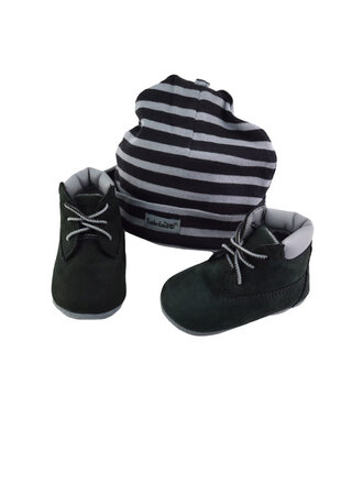 TIMBERLAND Ensemble chaussons et chapeau pour bébés Noir