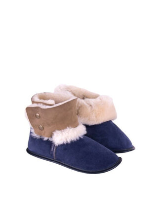 GARNEAU Reversed Sheepskin Bootie Navy GARNEAU Reversed Sheepskin Bootie Navy