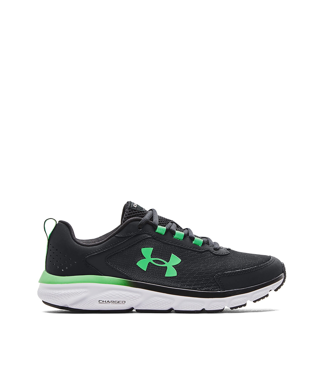 UNDER ARMOUR CHARGED ASSERT 9 BLACK / GREEN - Laura-Jo Shoes