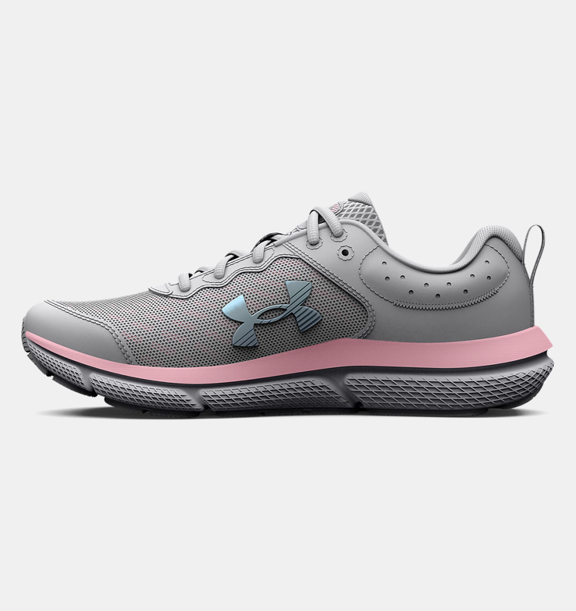 Pink and gray under armour shoes sale