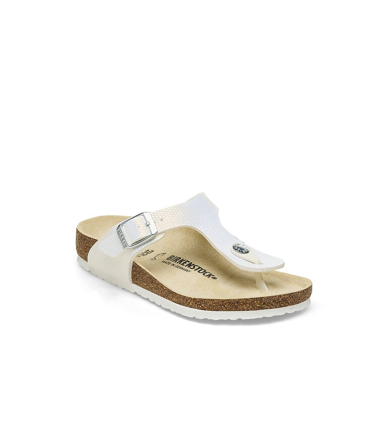 BIRKENSTOCK Enfants Gizeh Blanc Brillant Birko-Flor