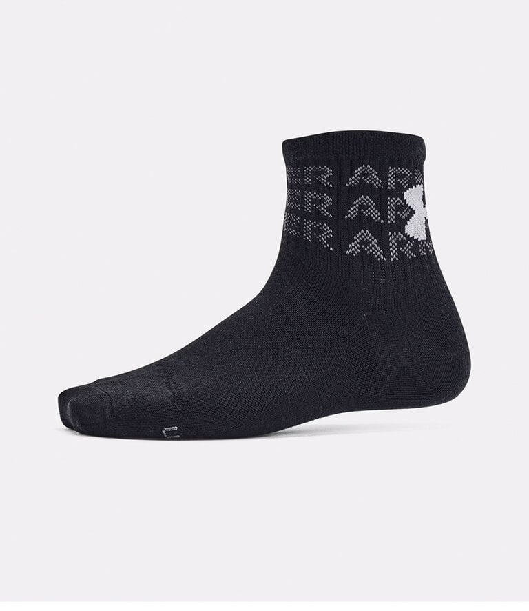 UNDER ARMOUR Under Armour  Essential 6-Pack Quarter Socks Black / Mod Grey