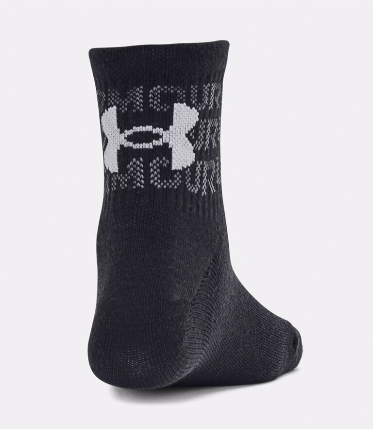 UNDER ARMOUR Under Armour  Essential 6-Pack Quarter Socks Black / Mod Grey