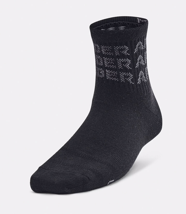 UNDER ARMOUR Under Armour  Essential 6-Pack Quarter Socks Black / Mod Grey