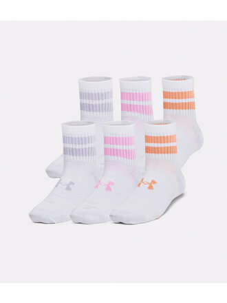 UNDER ARMOUR Essentiel 6 -Paquet Chaussettes courtes Blanc / Rose UNDER ARMOUR Essentiel 6 -Paquet Chaussettes courtes Blanc / Rose