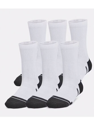 UNDER ARMOUR Performance Tech 6-Pack Crew Socks White UNDER ARMOUR Performance Tech 6-Pack Crew Socks White