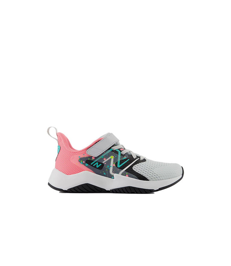 NEW BALANCE Kid's - Rave Run v2  Qartz Grey / Ultra Pink / Cyber Jade