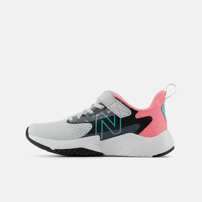 NEW BALANCE Kid's - Rave Run v2  Qartz Grey / Ultra Pink / Cyber Jade