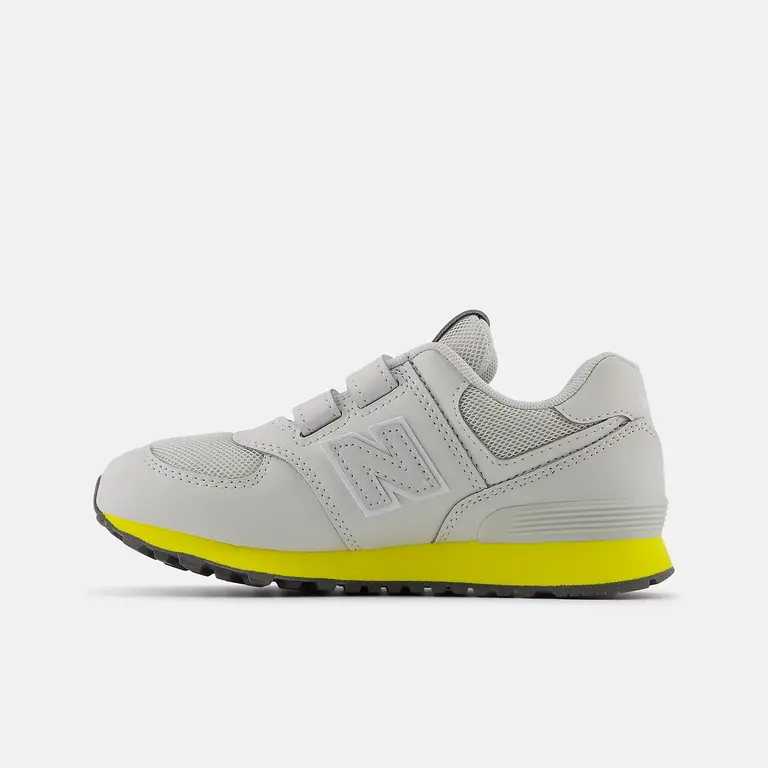 NEW BALANCE Enfants 574 Gris / Citron