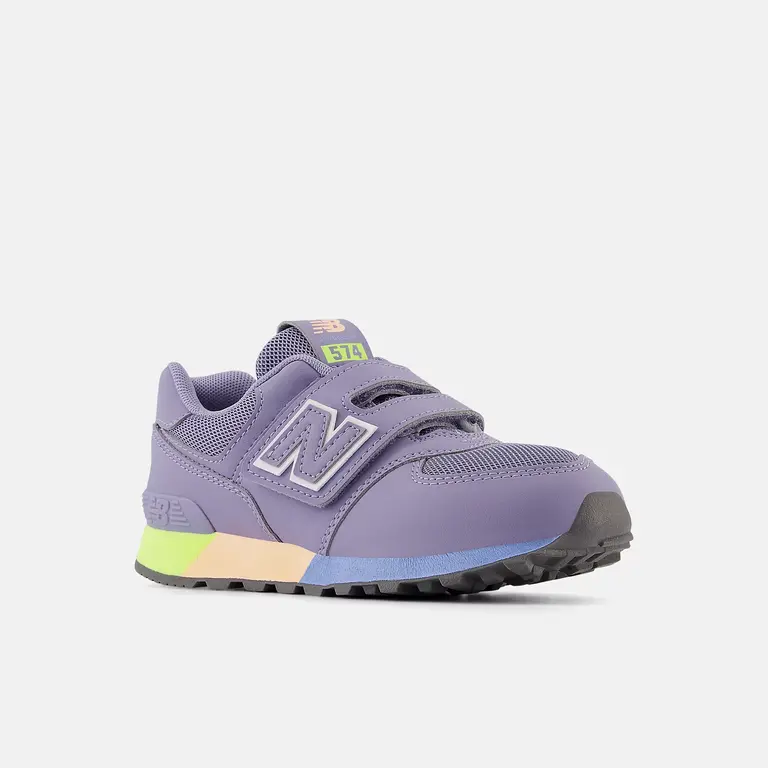 NEW BALANCE Kid's 574  Astral Purple / Clear Yellow