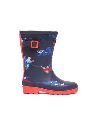 JOULES WELLY PRINT NAVY ANIMAL