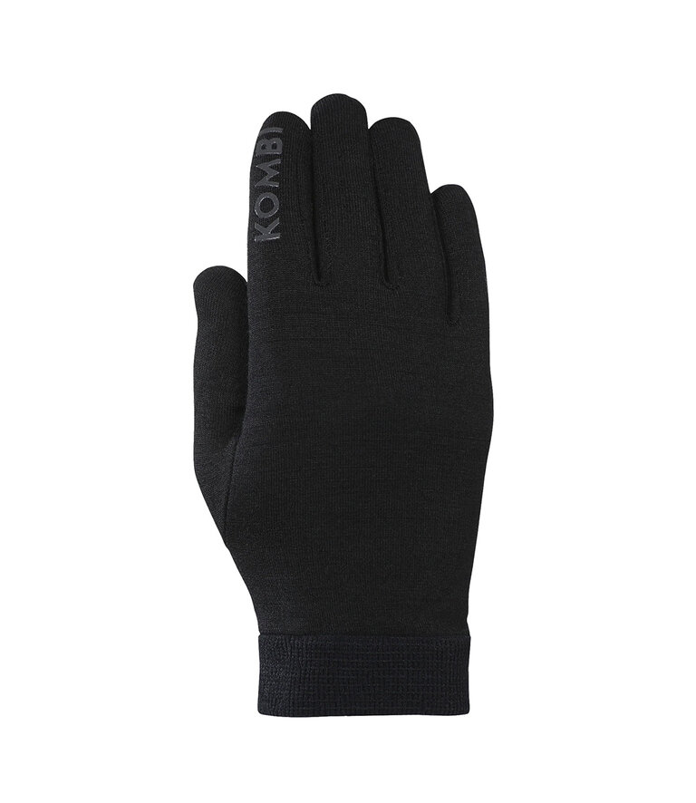 KOMBI 100% MERINO Wool Liners - Junior  Black
