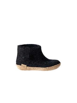 GLERUPS Kids Boots Leather Sole  Charcoal GLERUPS Kids Boots Leather Sole  Charcoal