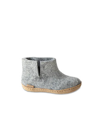 GLERUPS Bottillon Enfants Semelle Cuir Gris GLERUPS Bottillon Enfants Semelle Cuir Gris