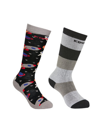 KOMBI Rumble Heavy Socks Twin Pack - Junior Space Explorer
