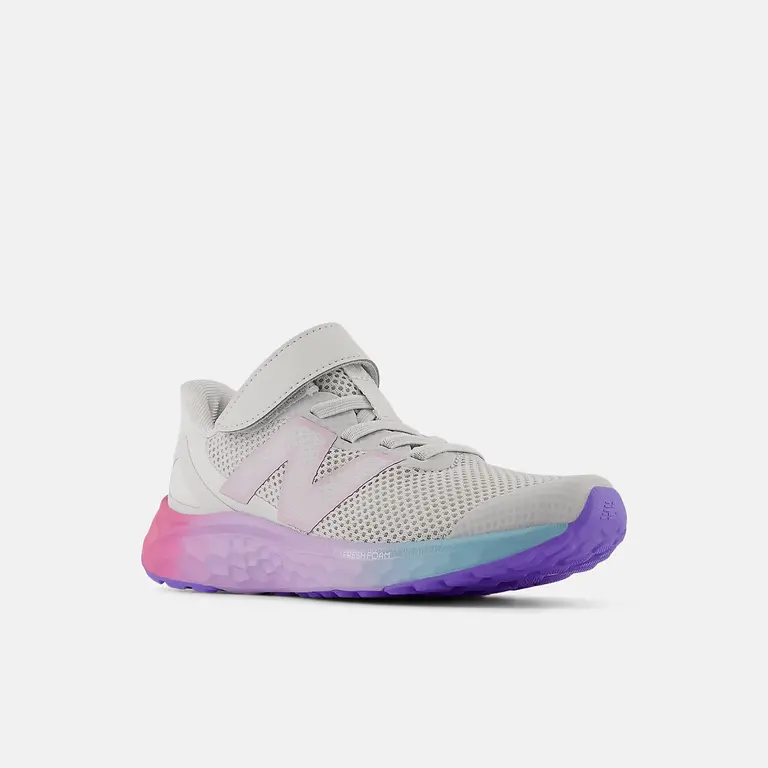 NEW BALANCE Kid's - Fresh Foam Arishi v4  Grey / Pink / Lilac