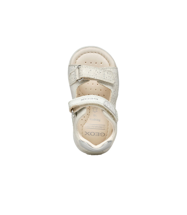 GEOX Sandale Macchia Blanc / Argent
