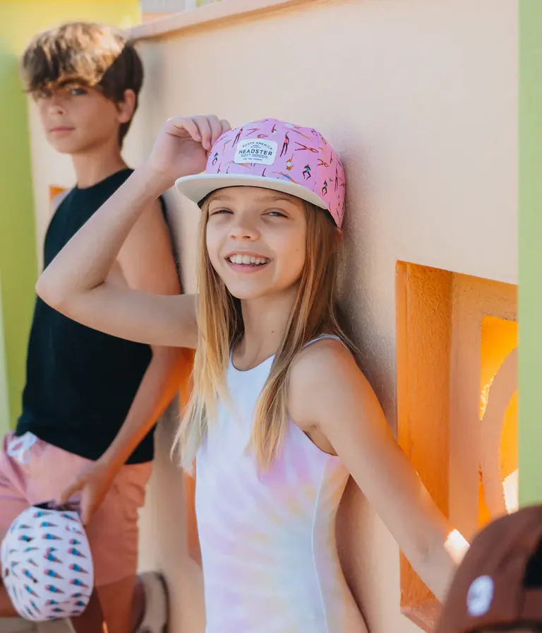HEADSTER KIDS Dive In Snapback  Smart Pink