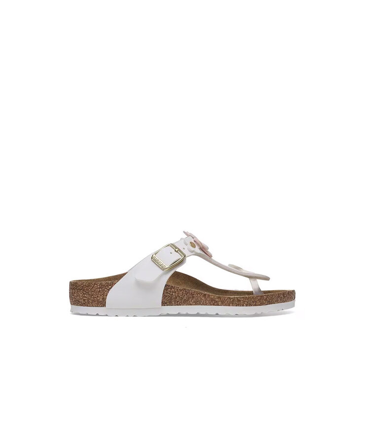 BIRKENSTOCK Enfants Gizeh Fleurs Birko-Flor Blanc